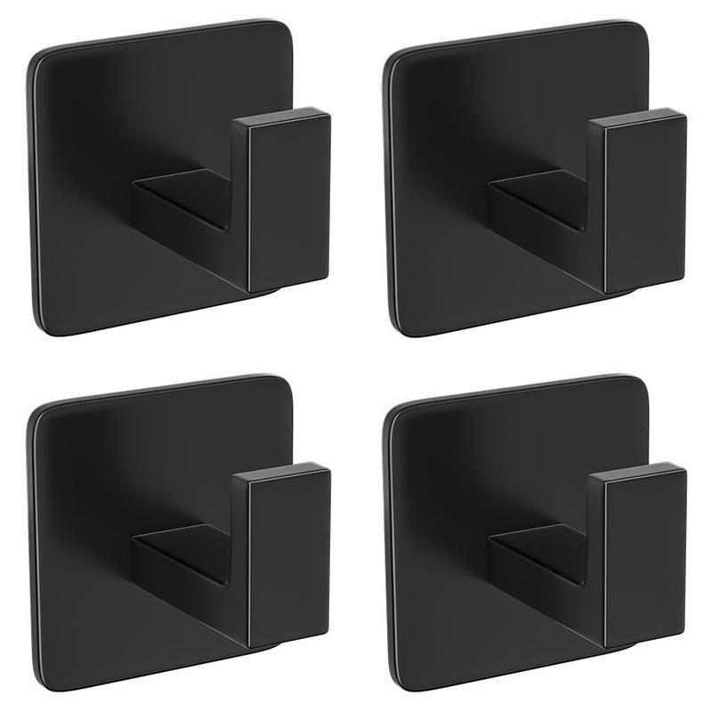 1-4pcs Strong Adhesive Wall Hook Hanging Coat Rack Clothes Hanger Bathroom Towel Holder Kitchen Shower Robe Holder SNJ010