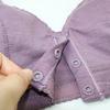 New Glossy Front Buckle Lace Edge Underwear Women's Soft Cotton Vest Bra No Steel Ring Underwear Women