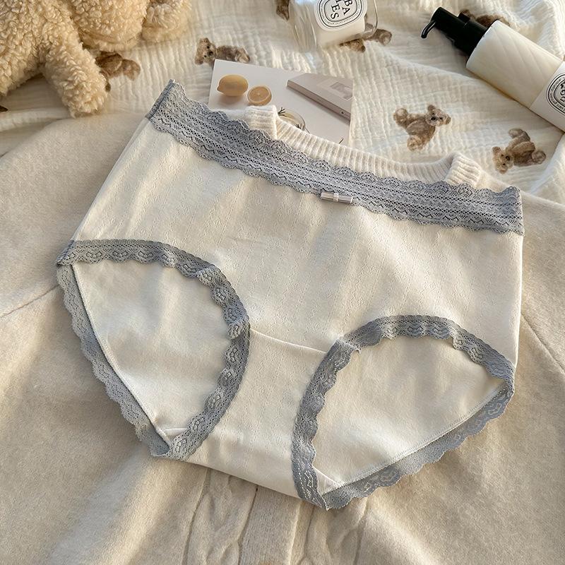 Ladies Lace New Cotton Anti Bacterial Extension Crotch Seamless Triangle Underwear