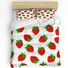 Summer Fruit Red Pomegranate Green Leaf Duvet Cover With Pillow Case Custom 3pcs Bedding Set Quilt Cover Double Bed Home Textile