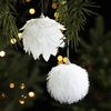 8 см Белый Пенопластовый Рождественский Шар Орнамент Снежное Праздничное Украшение Легкий Блестящий Подвесной Кулон на Елку для Дома Новый Год