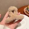 Faux Fur Hair Claw Fluffy Hair Barrettes Hairpins Crab Headwear  Autumn