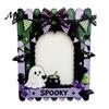 Wooden Picture Holder Halloween Photo Frame, Cute Ghost Butterfly Cat Tabletop Decor Frame with Stand, Sweet Kawaii Pumpkin for Desk Display Slot