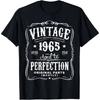 Vintage 60th Birthday Decorations Men Funny 1965 60 Birthday T-Shirt Custom Printed Graphic T Shirts Casual Camiseta Hombre