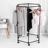 Шестиугольная Сверхпрочная Вешалка для Одежды на Колесах Передвижная Вешалка для Одежды Стойка для Гардероба Стенд для Вывешивания Одежды Платьев Пальто