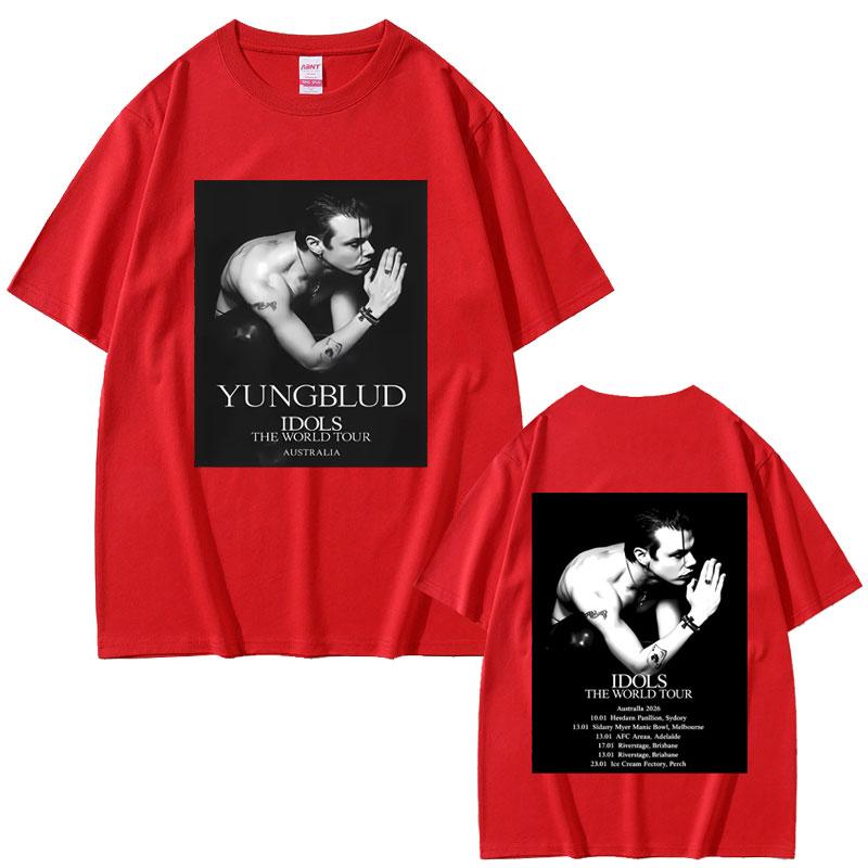 Yungblud Idols World Tour 2026 Tshirt Unisex Women Casual Vintage Oversized Tee Shirt Male Hip Hop Fashion Gothic Rock T Shirts