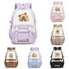 Kids Capybara Pattern Backpack Ergonomic Shoulder Straps Bag For Travel School