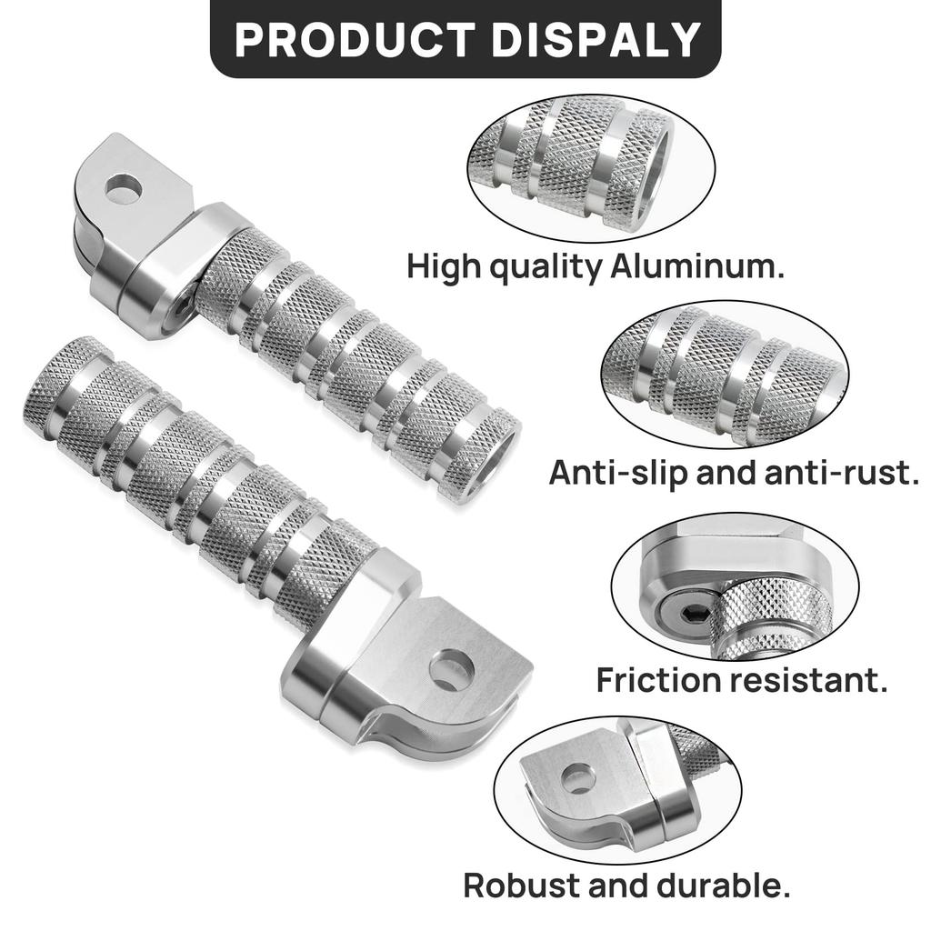 Подножка для мотоцикла, передняя педаль, нескользящая, серебристого цвета, подножка Совместимые модели Honda