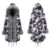 Womens Faux  Winter Jacket  Hooded Coat Fishtail Long Sleeves Overcoat Keep Warm