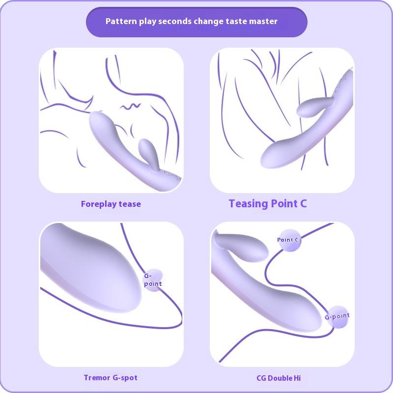 Новые двусторонние вибраторы Стимулятор клитора Перезаряжаемый Преобразование частоты G-точка Вибратор Бесшумный массажер Игрушки для взрослых женщин