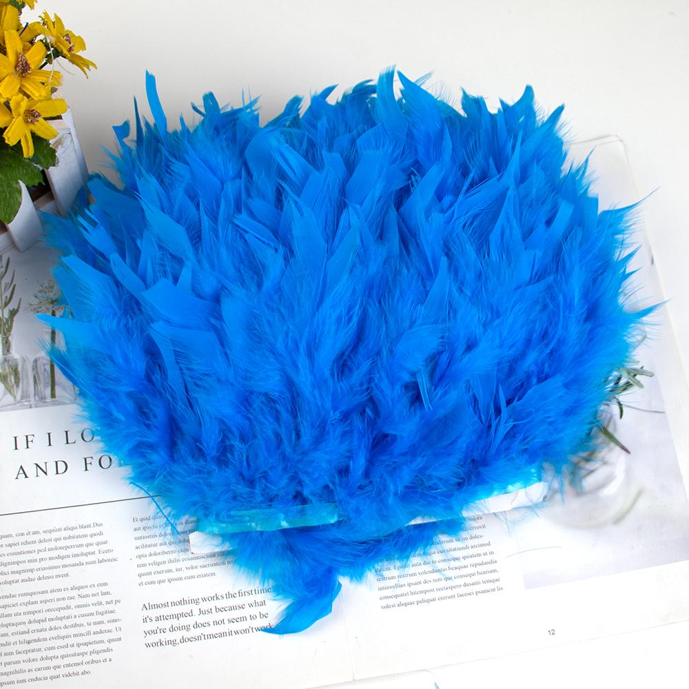 Feather White Turkey Feathers Trim 10-15cm/4-6inch Natural Feather Ribbon for Sewing Clothing Fringe Plumes Wedding Decoration