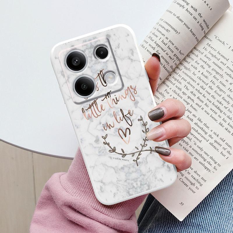 Роскошный чехол для Redmi Note 13 Pro 4G 5G Fundas Мраморный модный узор Мягкая ТПУ защитная крышка для Xiaomi Redmi Note14 Pro Capa