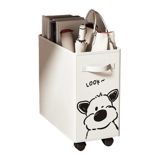 Storage Basket Laundry Bin with Wheels Handle Design Large Capacity