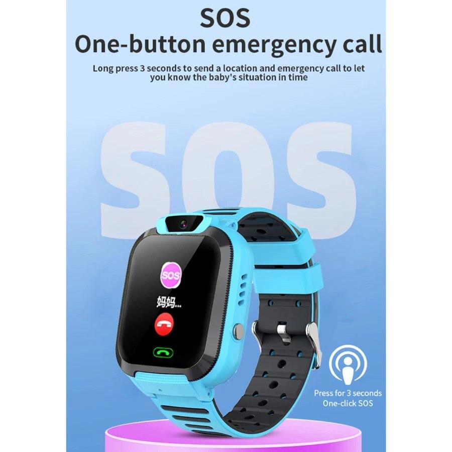 Детские умные часы, умные часы, наручные детские GPS-трекер, водонепроницаемые электронные цифровые подключенные наручные часы, детские часы