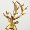 1 Pair of Deer Sculpture Christmas Small Reindeer Figurine for Living Room TV Cabinet Home Office Decoration