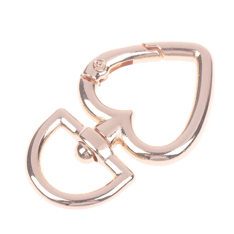 Сумка в форме сердца, вращающаяся, сплав, карабин, пружинный замок, открывающийся, брелок, карабин, соединитель, собачья цепь, пряжки, украшения своими руками