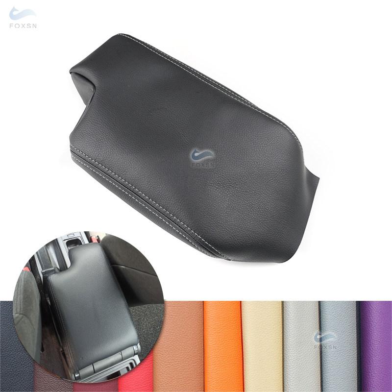 LHD для BMW 3 серии E46 1998-2005 автомобильные аксессуары интерьер крышка центральной консоли подлокотник кожаный чехол декор черный-серый