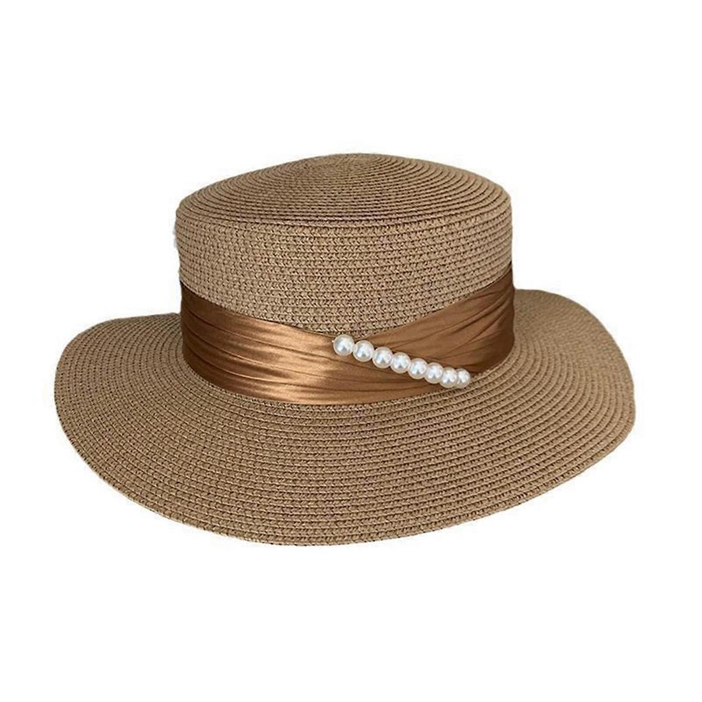 Four Colors Leisure Sunscreen Cap Summer Selected Materials Womens Sun Hat Pearl Summer Straw Hat Womens
