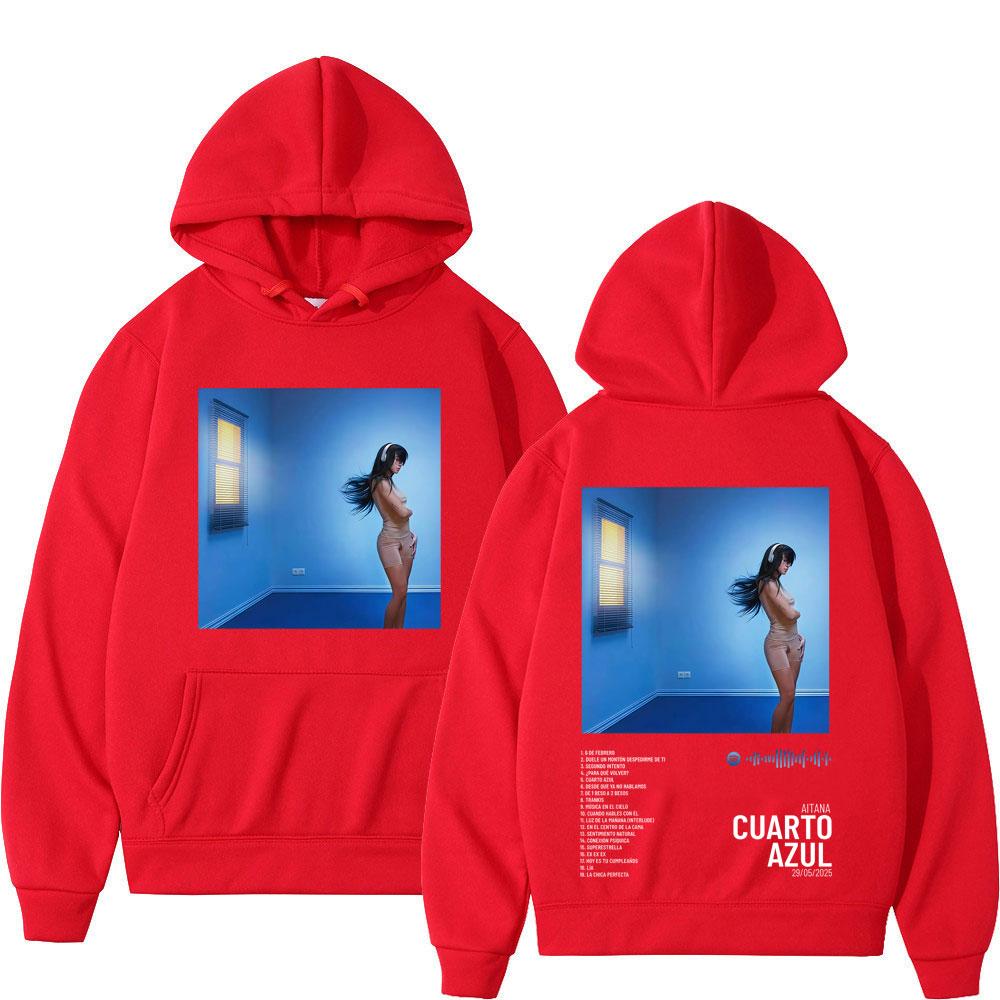 Aitana Cuarto Azul Album 2025 Graphic Print Hoodies Men Women Oversized Loose Tracksuit Long Sleeves Fleece Aesthetics Pullover