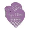 100 Pack Real Silver Foil Paper Tag Hugs & Kisses From The Wedding Favor Hang