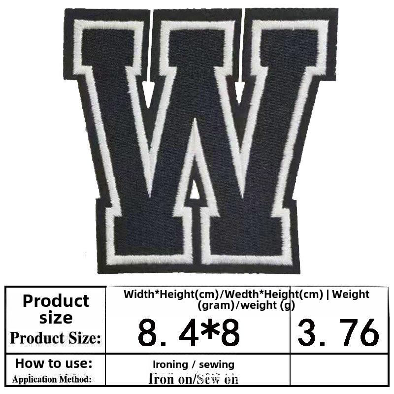 Вышитый алфавит и цифры нашивка на рукаве из джерси