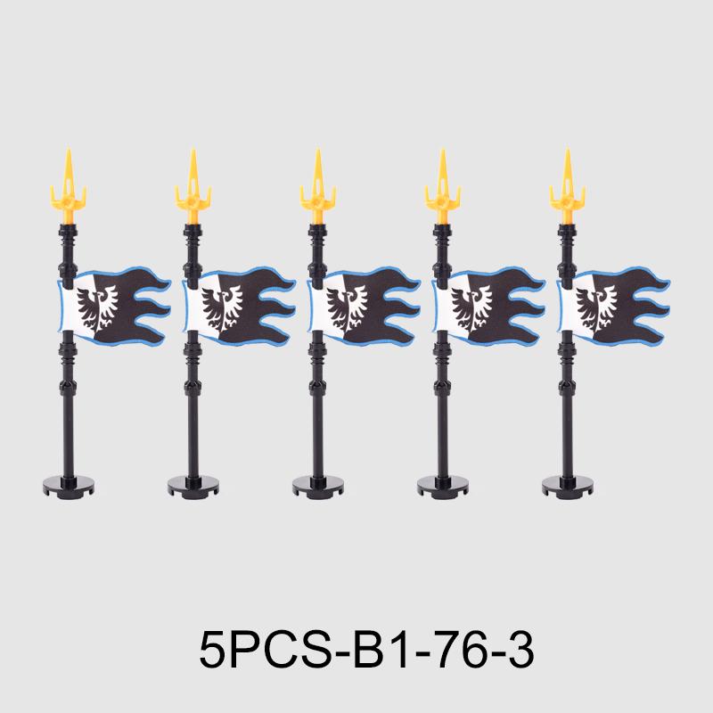 Средневековые военные флаги, серия «Военный замок», рыцарь, солдат, воин, аксессуары, строительные блоки, Древний Священный Рим, кирпичики, игрушки, подарки.