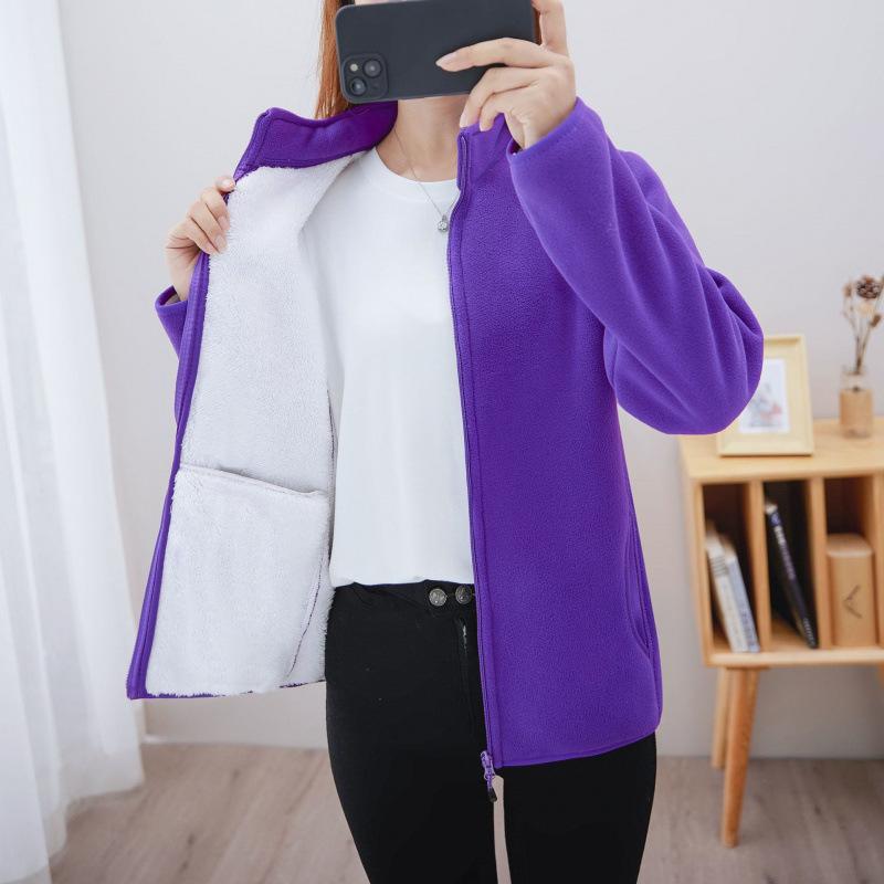 Осенне-зимнее пальто женское флисовое утолщенное теплое флисовый топ удобная посадка наряд для мамы