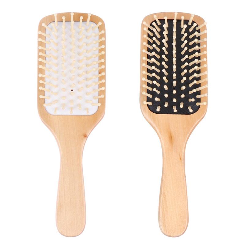 2Pcs Wooden Hair Comb Set for Scalp Massage and Hair Care with Ergonomic Handle Home Salon Travel Use Natural Wood Comb