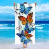 Colorful Blue Monarch Butterfly Print Beach Towel Fashion Art Beach Blanket Soft Quick Dry Sand Free Swim Towel for Beach Use