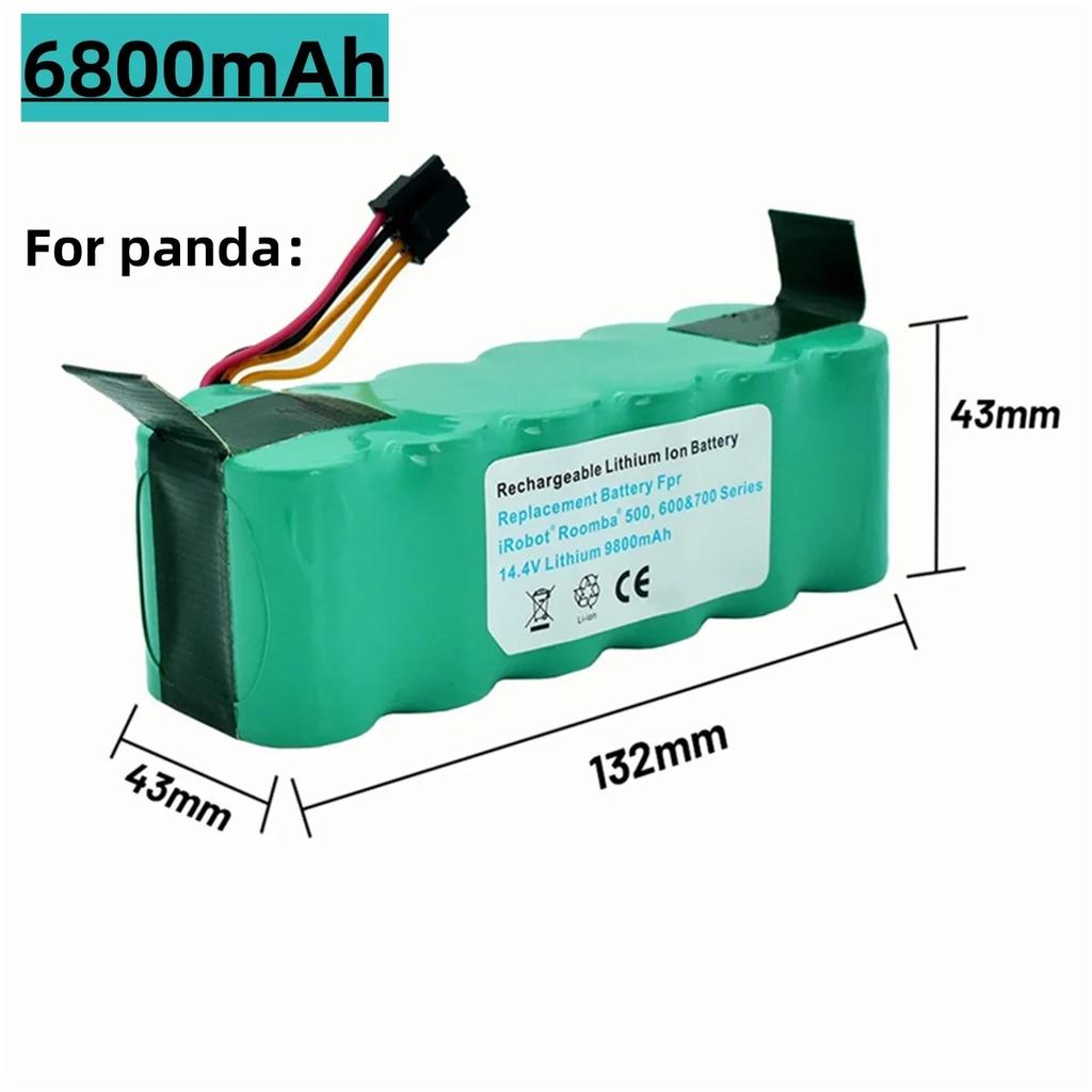 Vacuum Cleaner Batteries 14.4V 9800mAh Batteries Panda x500 Dibea x500 x580 x900 Haier T322 T321 T320 CR120 CR121 CR540 High Quality