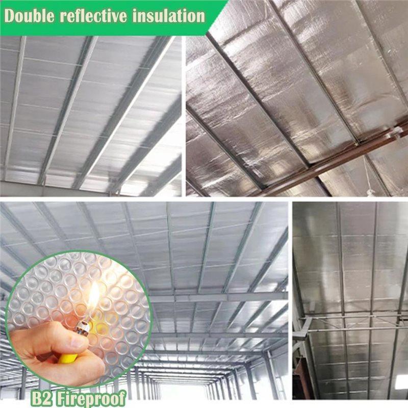 ABUL-Reflective Insulation Foam Double Layer, Bubble Roll Radiant Barrier For Window For Keep Heat