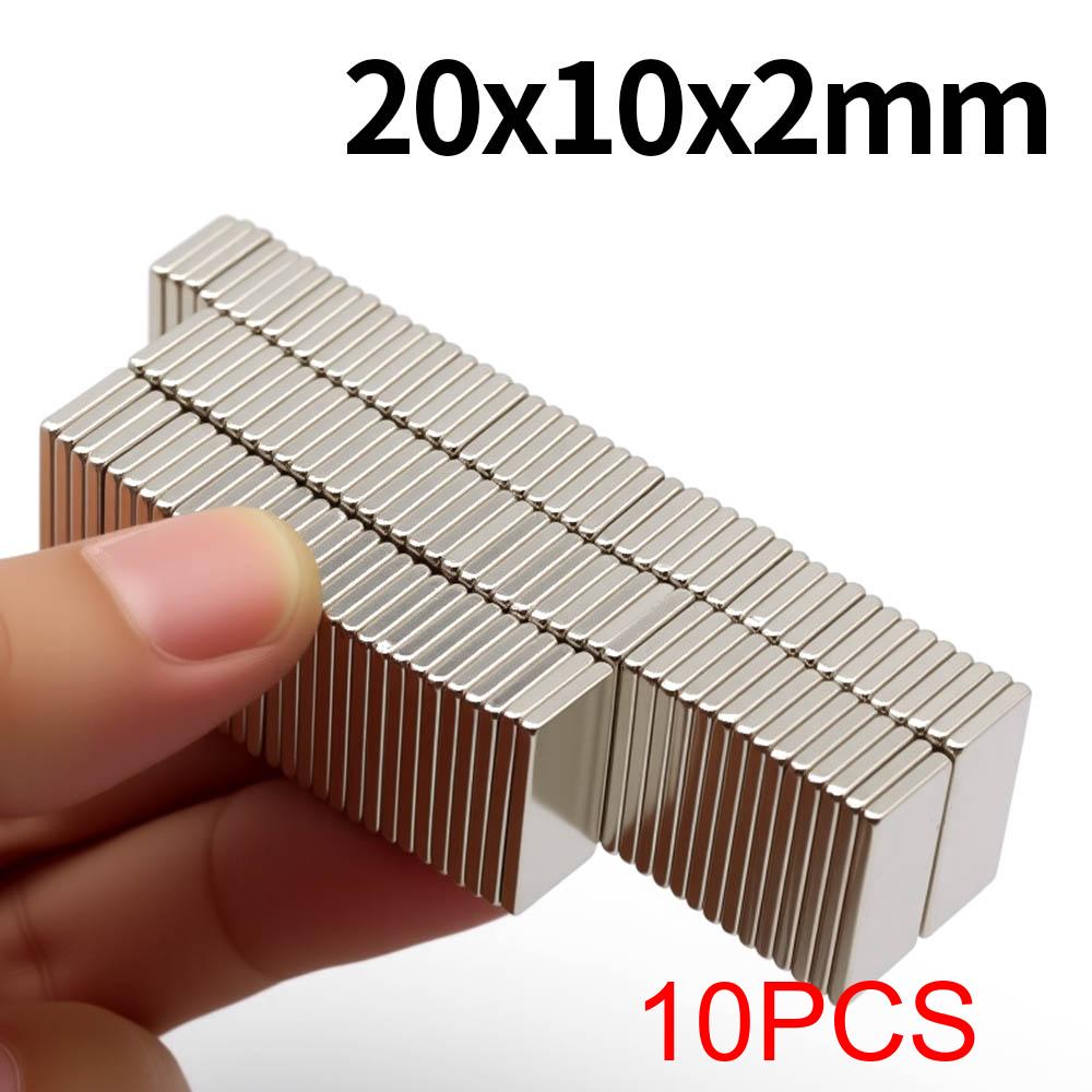 20x10x2мм Суперсильный неодимовый магнит N35 NdfeB Постоянный магнит imanes Блок Мощные магниты Магнит на холодильник
