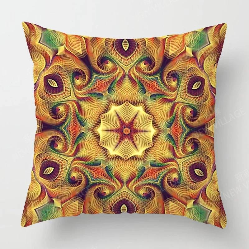 Fall Home Decor Autumn Living Room Throw Pillow Cover Sofa Boho Cushion Cover Mandala
