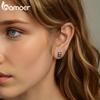 BAMOER Solid 925 Sterling Silver Dainty Panda Stud Earrings - Гипоаллергенные минималистичные милые серьги-гвоздики в виде животных для женщин и девушек, ювелирные украшения