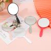 Circular Small Mirror Handheld Makeup Mirror For Women's Makeup High Definition Mirror Surface Multiple Colors