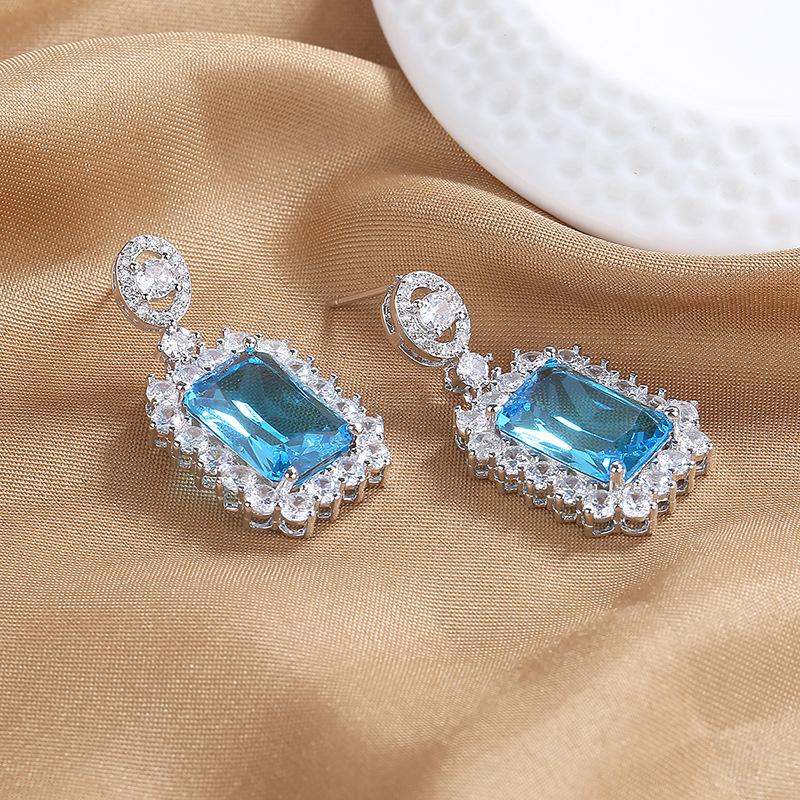 Lindon Women Copper Alloy Zircon Earrings Drop Earrings For Women Wedding Party Gifts