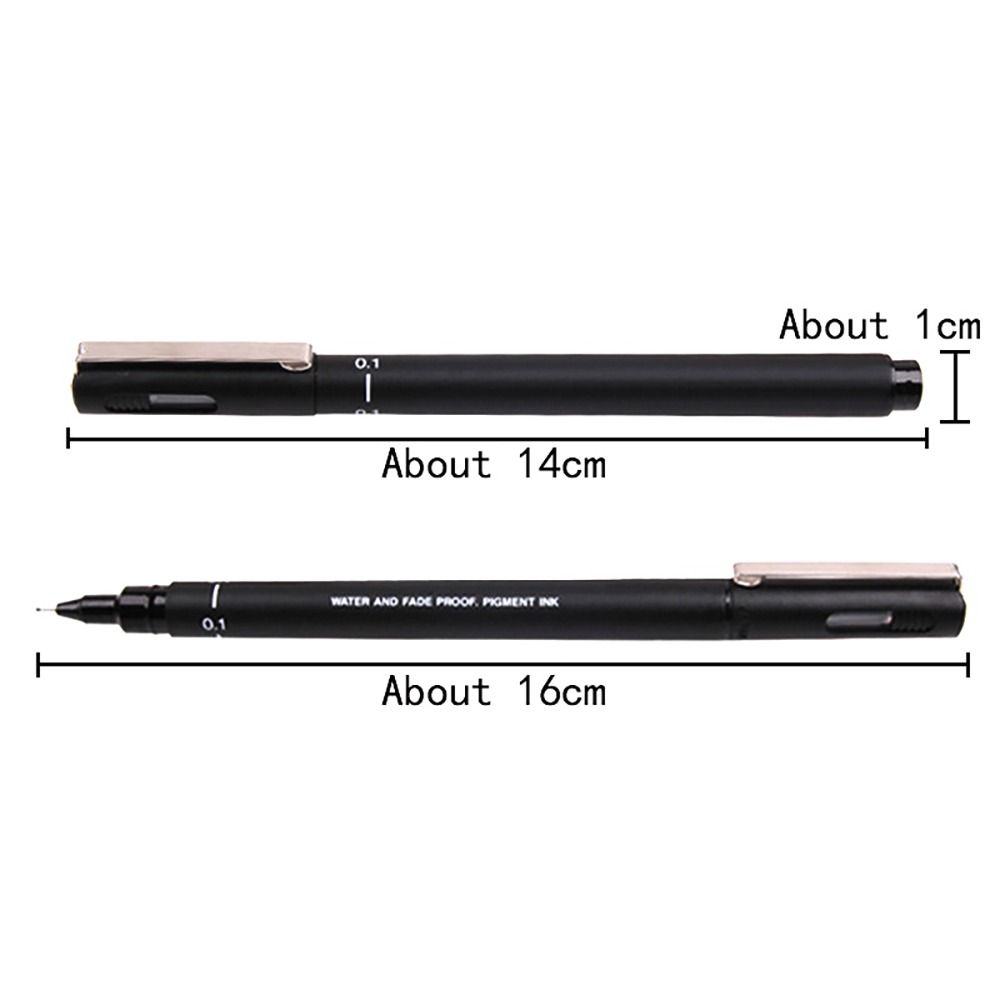 6Pcs/lot Ultra Fine Line Fineliner Black Ink Art Marker New Pin Drawing Pen Drawing Sketch Manga
