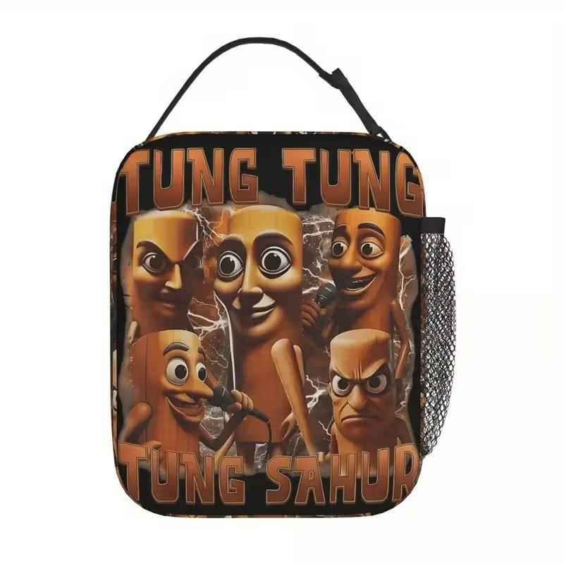 Kids Lunch Bag Insulated Thermal Cooler Tote School Children Portable Oxford Fabric Waterproof Foldable Cartoon Style