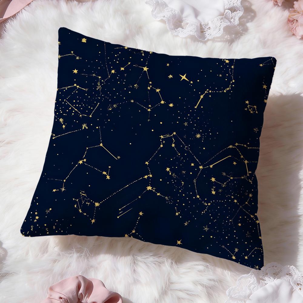 The Starry Sky Cushion Cover Premium Comfort Reversible Pillow Cove Two in One Design for Any Room Car Interior