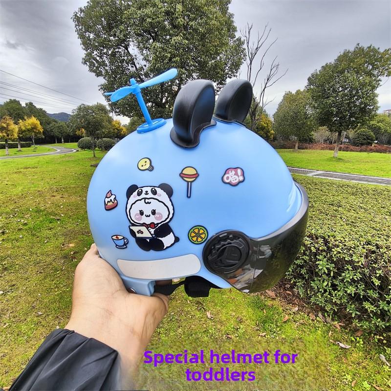 Children's Helmets Summer Sunscreen Breathable Electric Car Helmets Universal in All Seasons Children's Baby Anti-drop