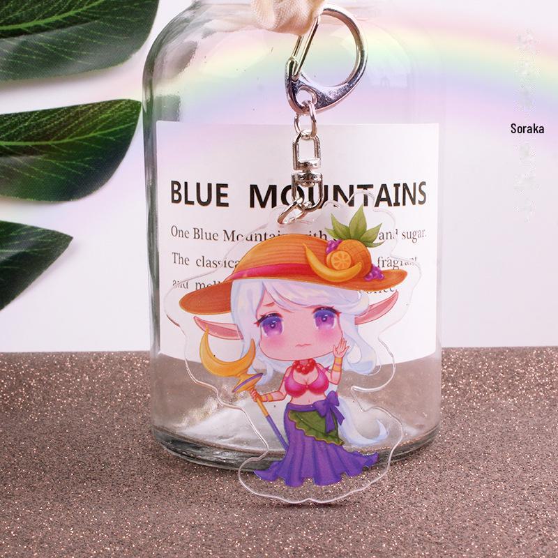 Аниме акриловый двухслойный сэндвич-подвесной брелок - Lualu Blind Monk Yasuo Comic Exhibition Accessories