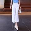 Женские летние драпирующиеся брюки-палаццо, Новинка 2025, Универсальные и повседневные, Тонкие прямые длиной 9/10