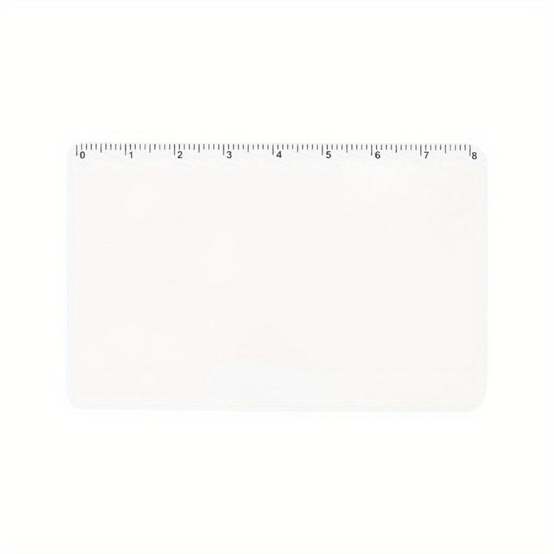 Лист-лупа 3X со шкалой Ультратонкая лупа Френеля ПВХ Прозрачный Размер кредитной карты Увеличение страницы книги