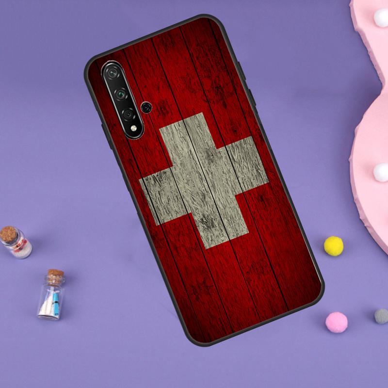Швейцария Швейцарский флаг Для Huawei Nova 7i 8i 11i 12i 12s 9 10 SE Y60 Y61 Y70 Y72 Y73 Y90 Y91 P20 P40 P30 Lite Чехол