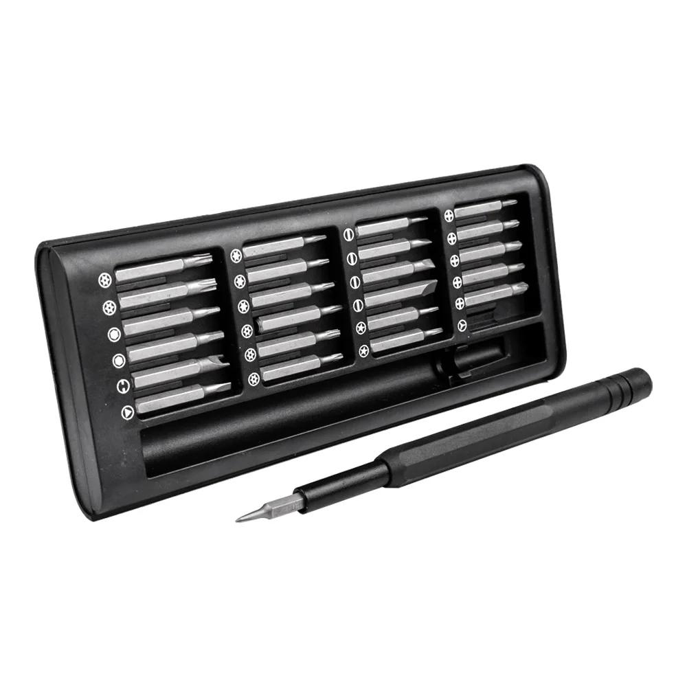 Набор отверток 25 в 1, магнитные биты Phillips Torx Hex Precision DIY, разборный мини-футляр для инструментов для умного домашнего ПК, ремонта телефона