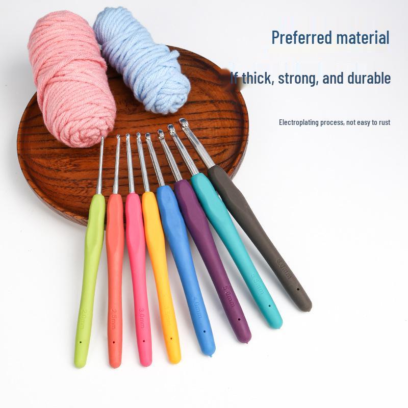 Soft Handle Crochet Hook Set for Sweater Knitting - Handmade Tools for Yarn Crafting
