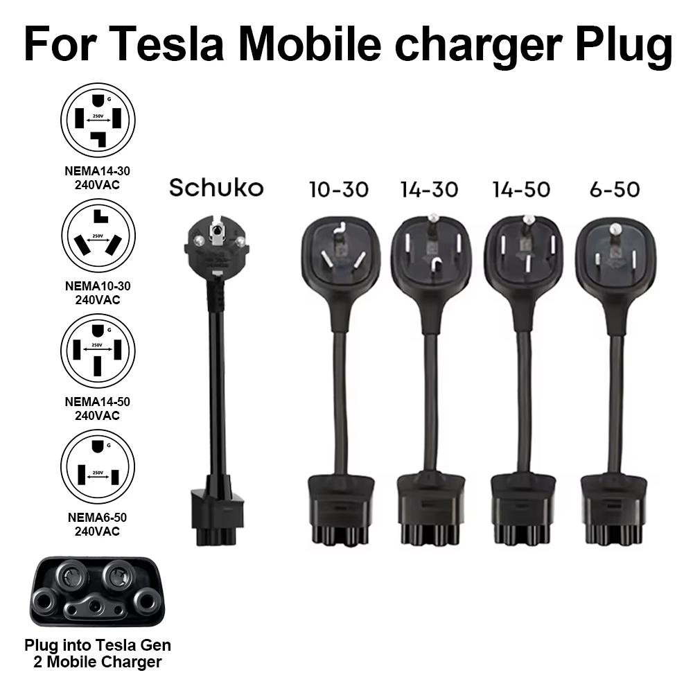 Beret 240V Outlet at 16A/32A Nema 6-50/10-30/14-50/14-30 Adapter For Model S,3,X,Y Gen 2 Ev Charger Extension Cord Connecto