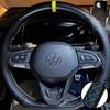 DIY Car Steering Wheel Cover Carbon Fiber Leather For Volkswagen VW Atlas Golf 8 Mk8 Jetta Passat B9 Tiguan Sharan Car Interior