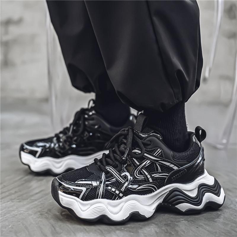 Кроссовки мужские весенне-летние новые дышащие туфли для папы мужские кроссовки на толстой подошве для студентов модные мужские туфли