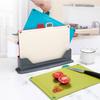 4pcs Sets Cutting Boards with Holder for Kitchen Anti Bacterium Plastic Chopping Block Plastic Dishwasher Safe Chrismas